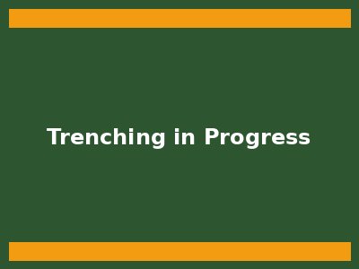 Residential trenching in progress
