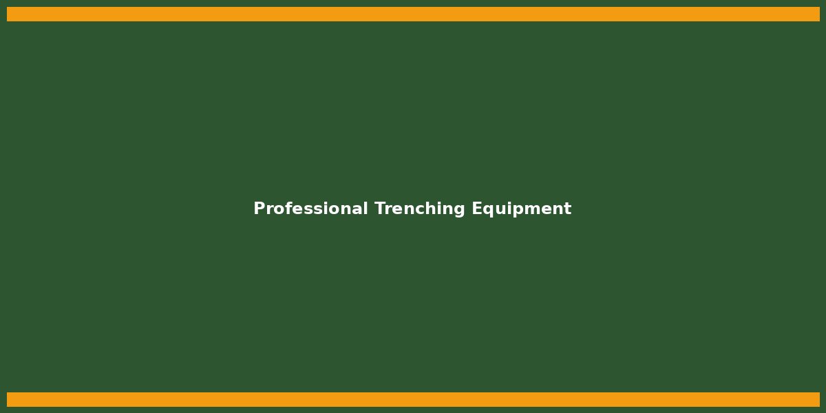 Professional trenching equipment at work